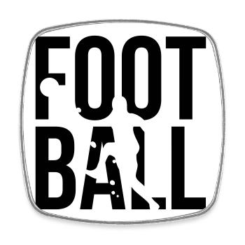 football - Square fridge magnet - white - Front