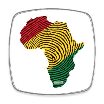 Africa Fingerprint Pattern Palette - Square fridge magnet - white - Front