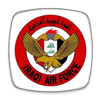 Iraq air force Iraqi air force Fliegerabzeichen - Square fridge magnet - white - Front