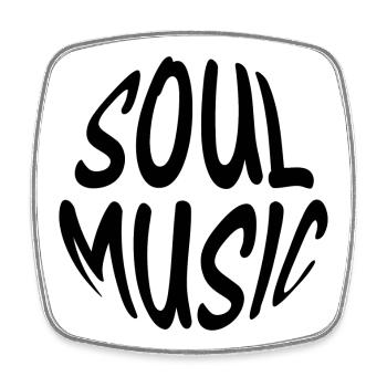 soul music music Musik vibes beat black hip hop - Square fridge magnet - white - Front