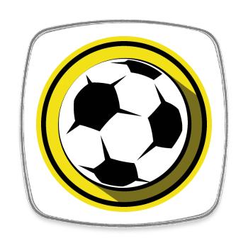 fußball dortmund Ball Illustration Symbol Farben - Viereckiger Kühlschrankmagnet - Weiß - Vorne