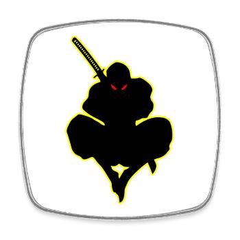 Dark Ninja Warrior Ninja Shadow Ninja-Liebhaber - Viereckiger Kühlschrankmagnet - Weiß - Vorne