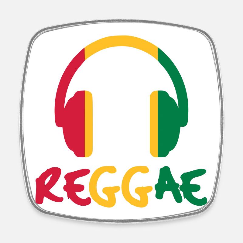Reggae Music - Square fridge magnet - white