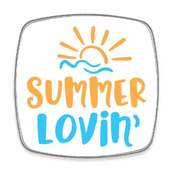 Summer Lovin ' - Viereckiger Kühlschrankmagnet - Weiß - Vorne