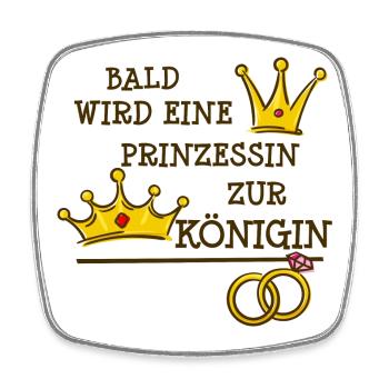 Junggesellin Hochzeit Heirat Polterabend Party - Viereckiger Kühlschrankmagnet - Weiß - Vorne