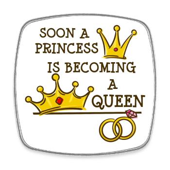 Bride marriage wedding hen party bachelorettes - Square fridge magnet - white - Front