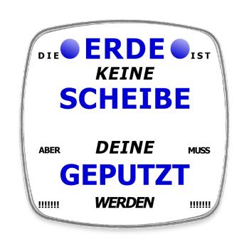 Fensterputzer Erde Spruch lustig Humor Geschenk - Viereckiger Kühlschrankmagnet - Weiß - Vorne