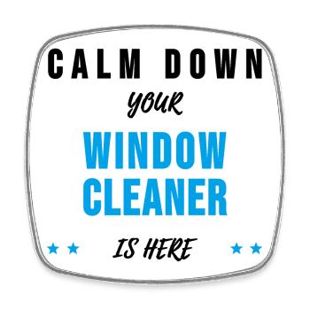 Window cleaner building cleaner sayings gift - Square fridge magnet - white - Front