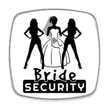 Braut Team Security Junggesellinnenabschied Party - Viereckiger Kühlschrankmagnet - Weiß - Vorne