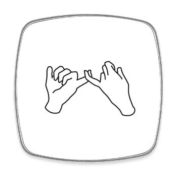 Freundschaft - Viereckiger Kühlschrankmagnet - Weiß - Vorne