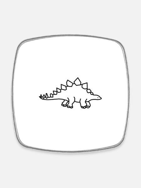 dinosaur - Square fridge magnet - white