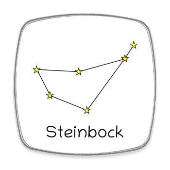 Sternzeichen Steinbock - Viereckiger Kühlschrankmagnet - Weiß - Vorne