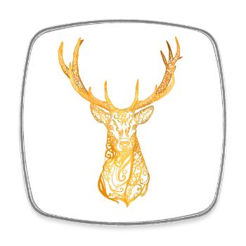 Deer head - Square fridge magnet - white - Front