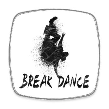 Break Dance / Geschenk Tanzen Breakdance Hip Hop - Viereckiger Kühlschrankmagnet - Weiß - Vorne