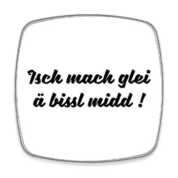 Mitmachen Sächsisch Spruch Ossi DDR Osten Geschenk - Viereckiger Kühlschrankmagnet - Weiß - Vorne