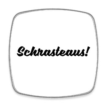 Ich Raste Aus auf Sächsisch Sachsen Ossi Geschenk - Viereckiger Kühlschrankmagnet - Weiß - Vorne