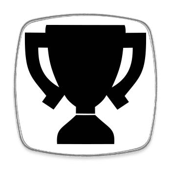 pokal - Viereckiger Kühlschrankmagnet - Weiß - Vorne