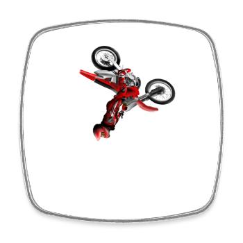 Motocross - Square fridge magnet - white - Front