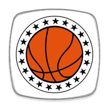 Basketball - Square fridge magnet - white - Front