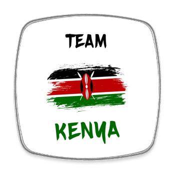 Team Kenia / Kenya Geschenk Afrika Nairobi - Viereckiger Kühlschrankmagnet - Weiß - Vorne