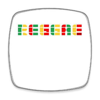 Logo du bloc de couleurs reggae - Magnet carré - blanc - Devant