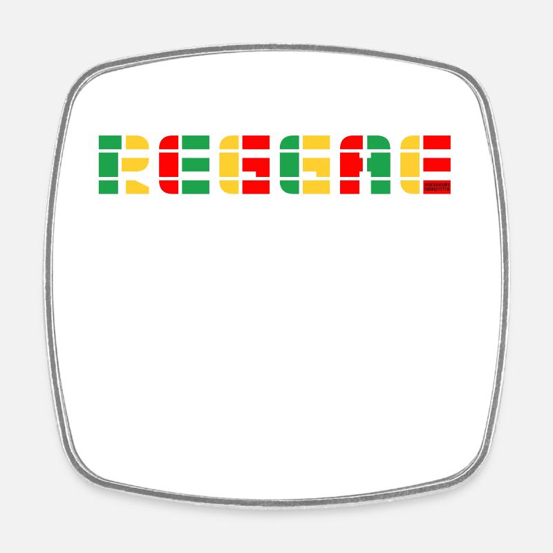 Logo du bloc de couleurs reggae - Magnet carré - blanc