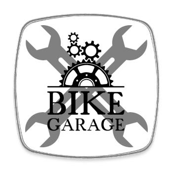 Bike Garage Bicycle Screwdriver Bicycle Symbol - Square fridge magnet - white - Front