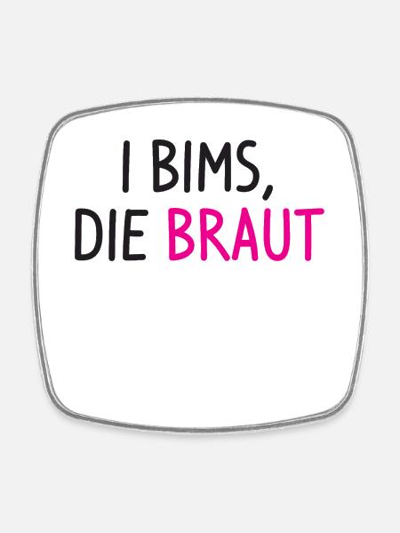 Bride hen party saying - Square fridge magnet - white