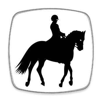 Horses, horse, riding, pony, cowboy, trot, Gallop - Square fridge magnet - white - Front