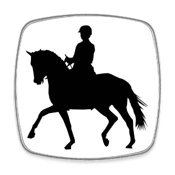 Horses, horse, riding, pony, cowboy, trot, Gallop - Square fridge magnet - white - Front