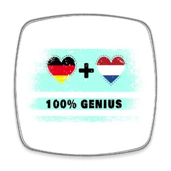 Allemagne et Pays-Bas 100 % génial / cadeau - Magnet carré - blanc - Devant