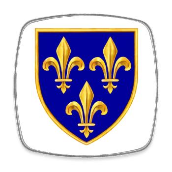 lilies - Square fridge magnet - white - Front