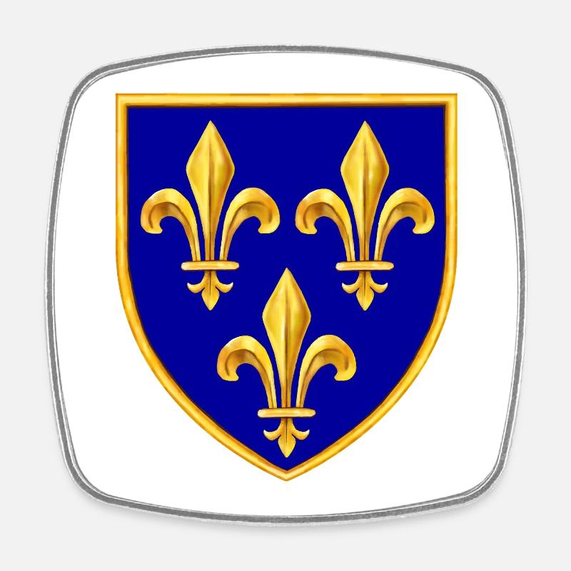 fleurs de lys - Magnet carré - blanc