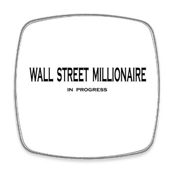 Stock exchange and shareholder - Square fridge magnet - white - Front