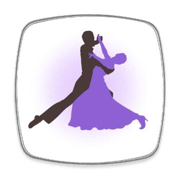 dance - Square fridge magnet - white - Front