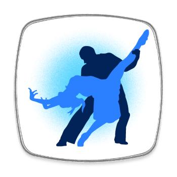 dance - Square fridge magnet - white - Front