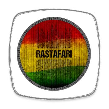 reggae rasta life - Viereckiger Kühlschrankmagnet - Weiß - Vorne