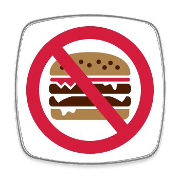 Burger - Viereckiger Kühlschrankmagnet - Weiß - Vorne