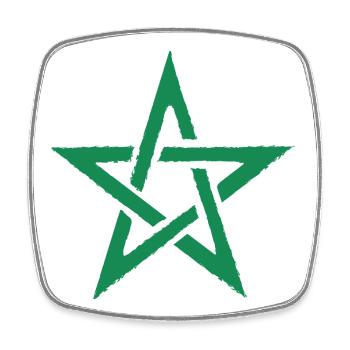 Maroc - Maroc - Maroc - Maroc - Magnet carré - blanc - Devant