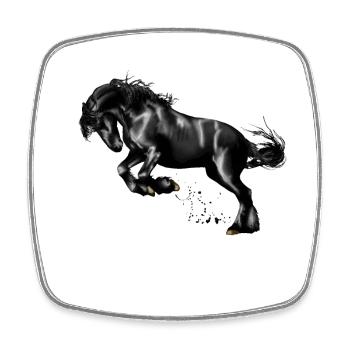 Horse - Square fridge magnet - white - Front