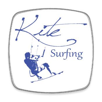 Kite - Surfing - Square fridge magnet - white - Front