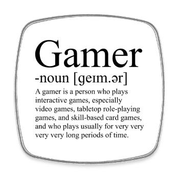 Gaming Gaming Gaming Gaming Gaming Gaming Gaming - Viereckiger Kühlschrankmagnet - Weiß - Vorne