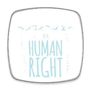 Water is a Human Right - Square fridge magnet - white - Front