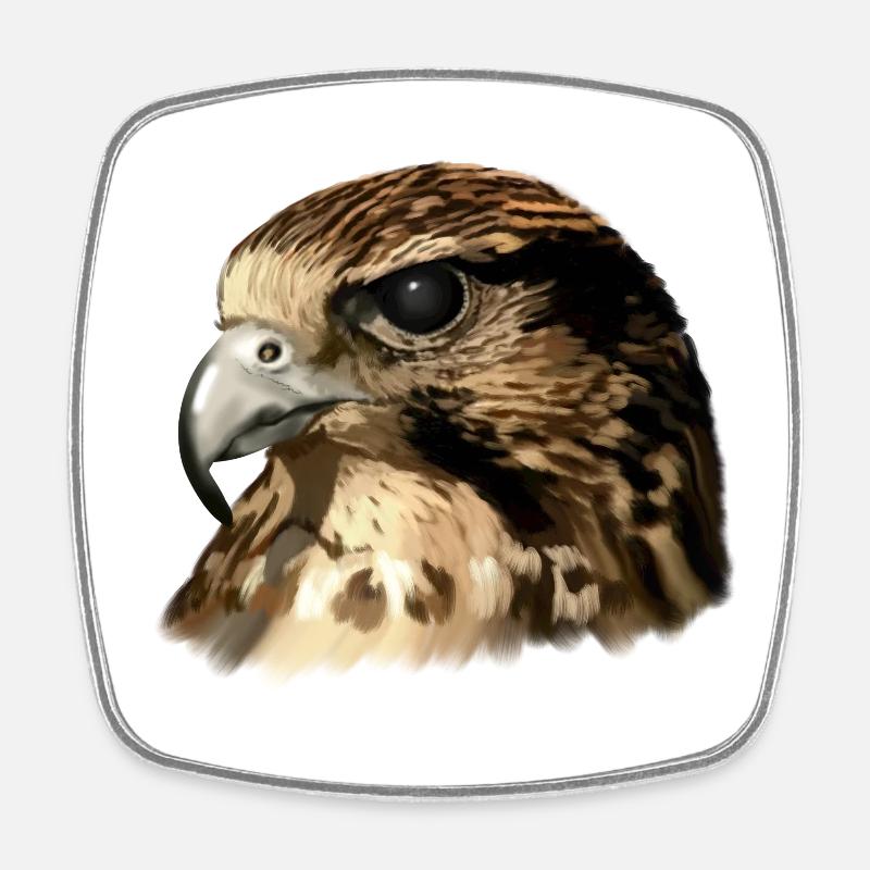 falcon - Square fridge magnet - white