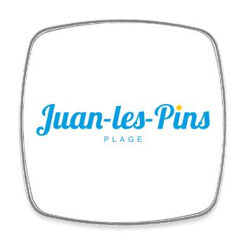 JUAN LES PINS France Frankreich - Viereckiger Kühlschrankmagnet - Weiß - Vorne
