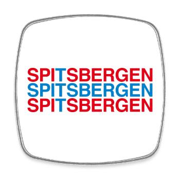 Spitsbergen Norwegian Flag - Norway - Square fridge magnet - white - Front
