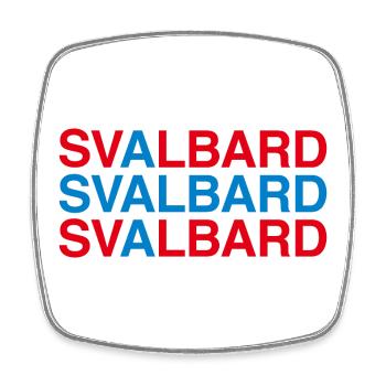 SVALBARD Norway Norway Norwegian Flag - Square fridge magnet - white - Front