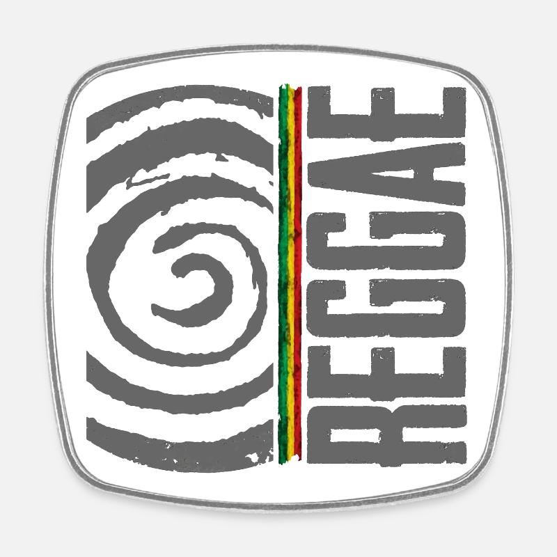 Couleur rasta avec motif en spirale - Magnet carré - blanc