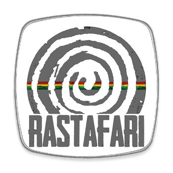 Reggae Rastafari - Square fridge magnet - white - Front