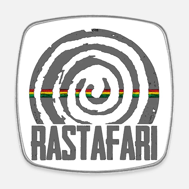 Reggae Rastafari - Square fridge magnet - white